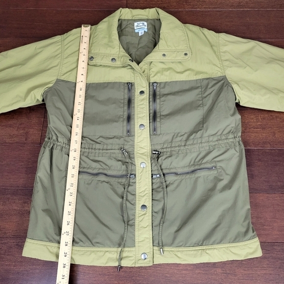 Future Collective Two-Tone Quilt Lined Utility Jacket Women's Size L Green - Picture 10 of 11